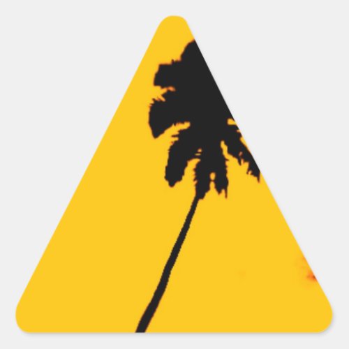 Palm Tree Silhouette Triangle Sticker