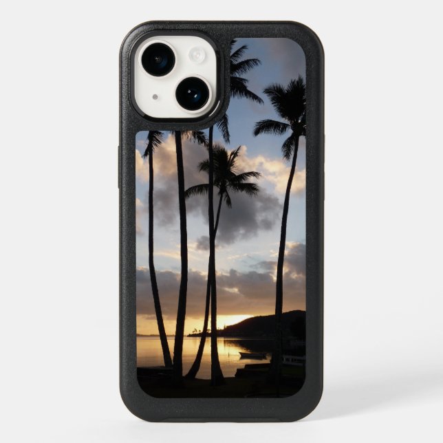 Palm Tree Silhouettes in Hawaii Otterbox iPhone Case (Back)