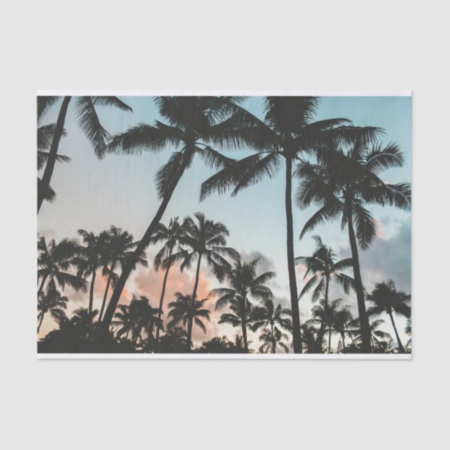Palm Tree Silhouettes Tissue Paper (Front)