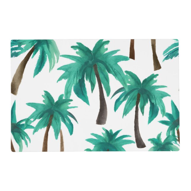 Palm Tree Simple Modern Watercolor Placemat (Front)