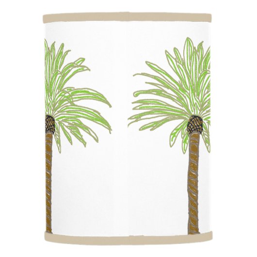 Palm Tree Sketch Lamp Shade (Back)