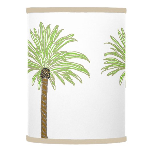 Palm Tree Sketch Lamp Shade (Left)