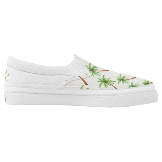 Palm Tree Slip-On Sneakers (Left Shoe Inside)