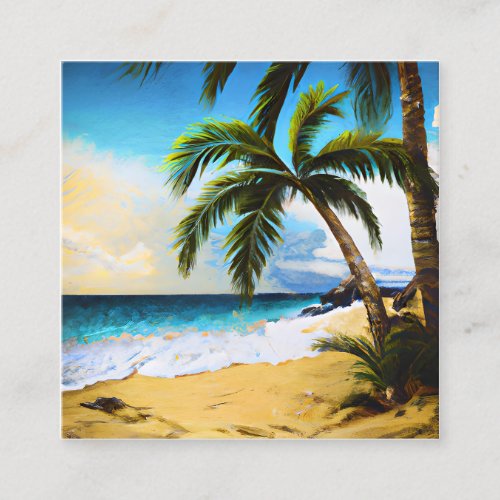 Palm Tree  Square Business Card