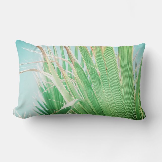 Palm Tree Summer Beach Vibes Cushion Pillow (Front)