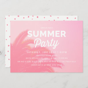 Palm Tree Summer Party Invitations