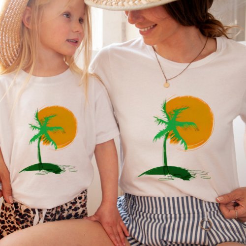 Palm Tree Sun holidays T_Shirt