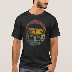 Palm Tree  Sun Retro Beach Umbrella Chair Tropical T-Shirt