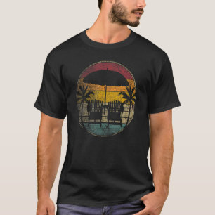 Palm Tree  Sun Retro Beach Umbrella Chair Tropical T-Shirt