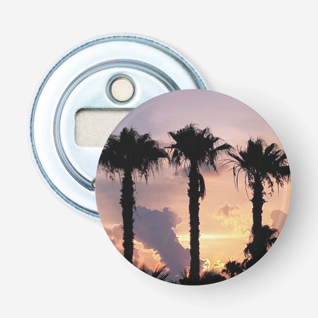  Palm Tree Sunset Bottle Opener – Beach Bar Tool (Front)
