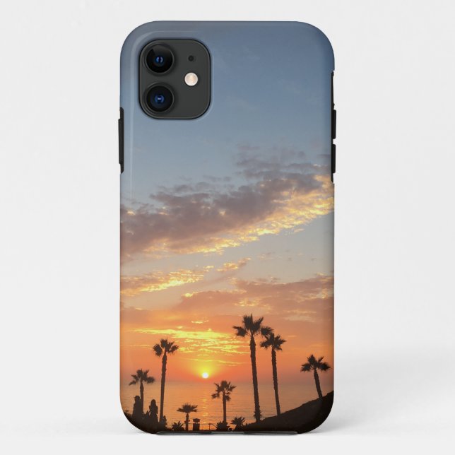 Palm Tree Sunset Case-Mate iPhone Case (Back)