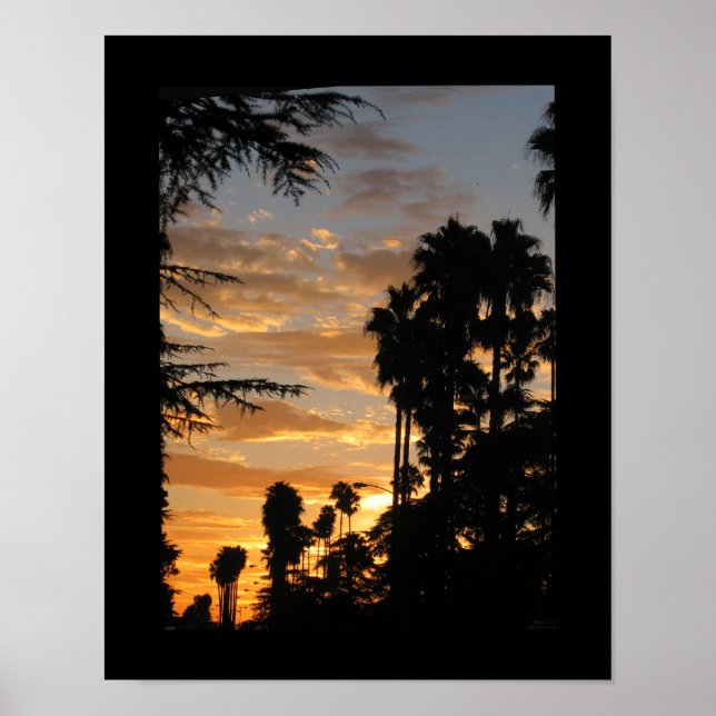 Palm Tree Sunset Los Angeles 11x14 Poster (Front)
