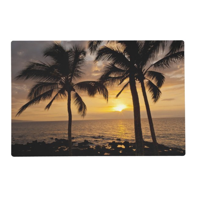 Palm tree sunset placemat (Front)