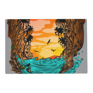 Palm Tree Sunset Placemat