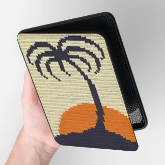Palm Tree Sunset Sunrise Artisan Crochet Print Kindle Cover