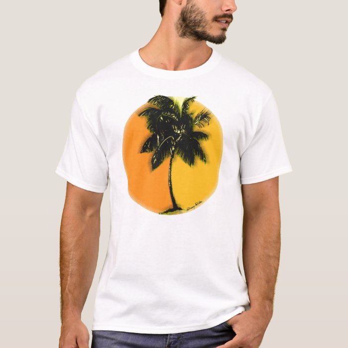 Palm Tree Sunset Tshirt | Zazzle