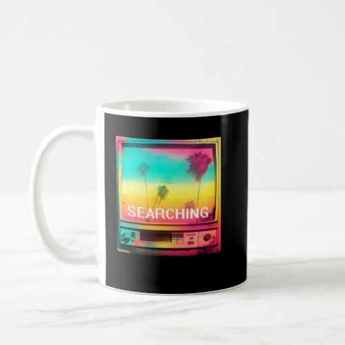 Palm Tree Sunset Vaporwave 80s 90s Glitch Aestheti Coffee Mug