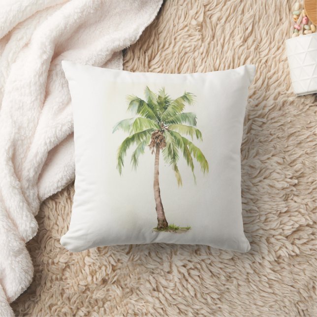 Palm Tree  Throw Pillow (Blanket)