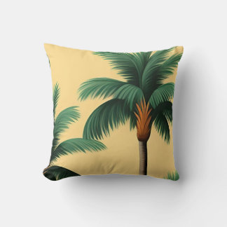 Palm Tree Throw Pillow