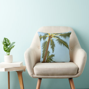 Palm Tree Throw Pillow