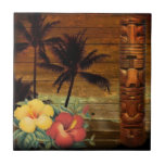 Palm Tree totem tropical Floral hibiscus Hawaiian Tile<br><div class="desc">hawaiian home accessories,  Tropical home accessories, Palm Tree totem tropical Floral hibiscus Hawaiian gifts.Tropical fashion accessories. hawaiian wedding favors. hawaiian bridal shower gifts. Tropical birthday gifts.</div>