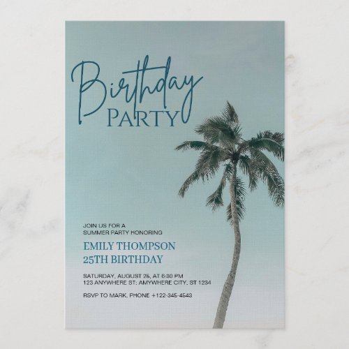 Palm Tree Tropical Beach Birthday Party 