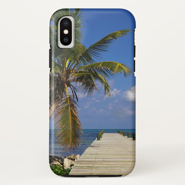 Palm Tree Tropical Beach Ocean Case-Mate iPhone Case (Back)
