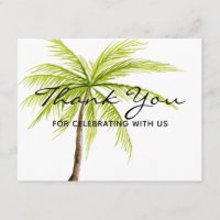 Palm Tree Tropical Beach Thank You Celebration