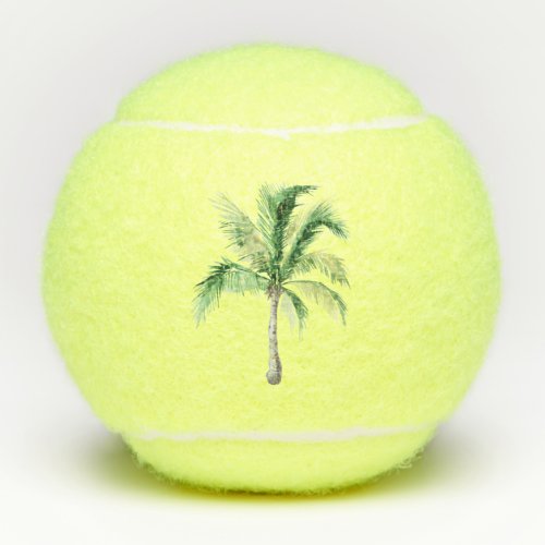 Palm Tree Tropical Coastal Modern Tennis Balls