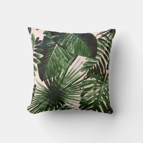 Palm Tree Tropical Cushion Peach