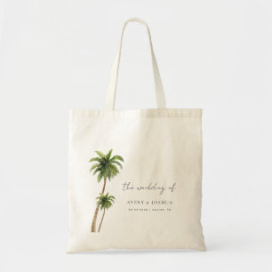 Palm Tree Tropical Destination Wedding Favor Tote Bag