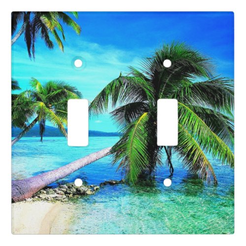 Palm Tree Tropical Island Beach Light Switch Cover