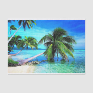 Palm Tree Tropical Island Beach Tissue Paper