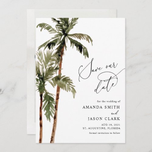 Palm Tree Tropical Island Minimal Beach Save The D Save The Date - Palm Tree Tropical Island Minimal Beach Wedding Save The Date 
You can edit/personalize whole Template.
If you need any help or matching products, please contact me. I am happy to create the most beautiful personalized products for you!