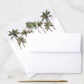Palm Tree Tropical Island Minimal Beach Wedding Envelope Liner (Desk)