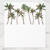 Palm Tree Tropical Island Minimal Beach Wedding Envelope Liner (Design)