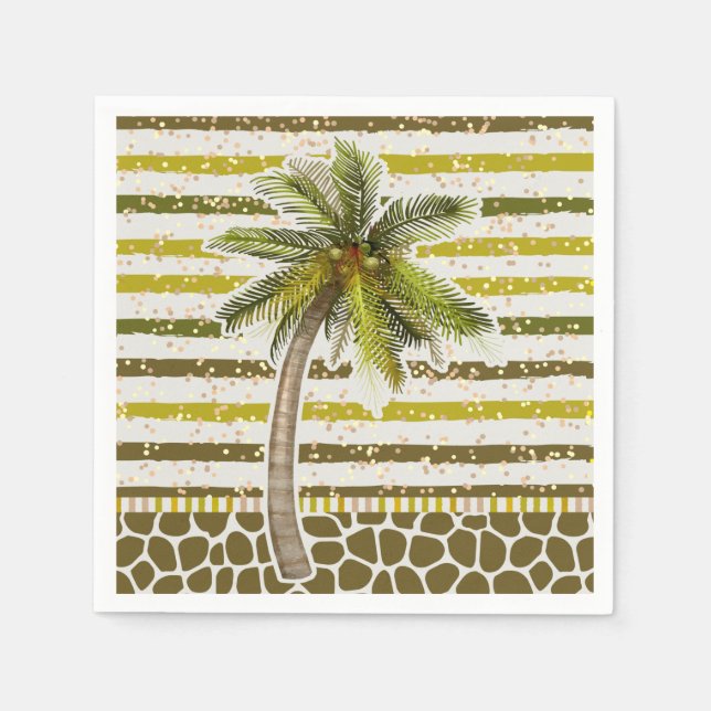 Palm Tree Tropical Napkins (Front)