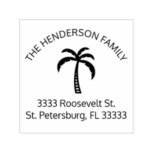 Palm Tree Tropical Personalized Self-inking Stamp