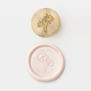 Palm Tree Tropical Real Estate Agent Monogram Name Wax Seal Stamp