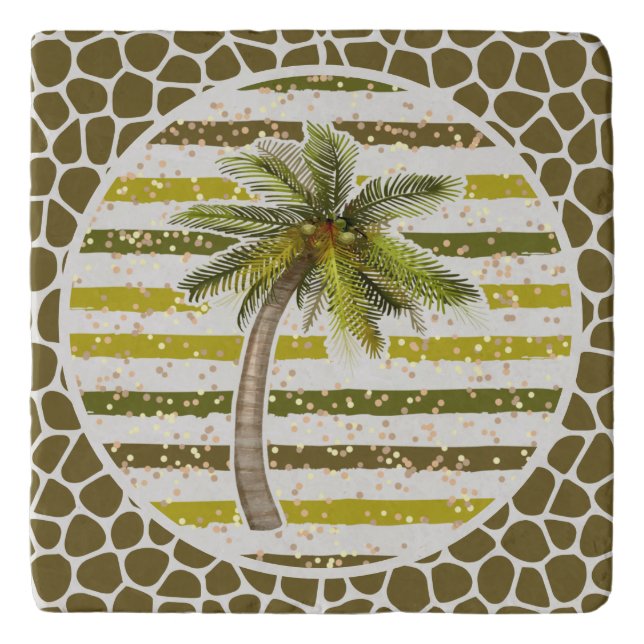Palm Tree Tropical Trivet (Front)