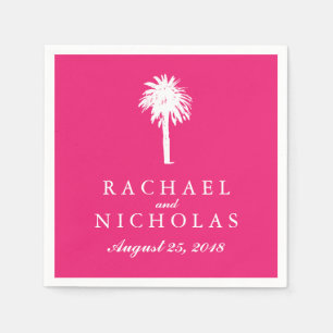 Palm Tree Tropics   Wedding Paper Napkins