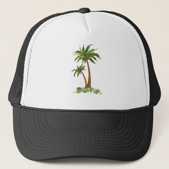 PALM TREE TRUCKER HAT (Front)