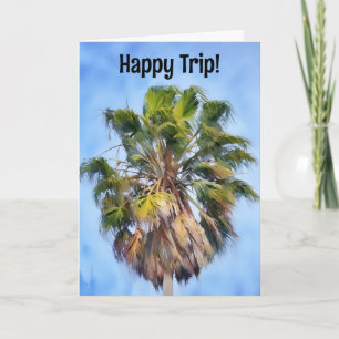 Palm Tree Vacation Tropical Art Trip Card