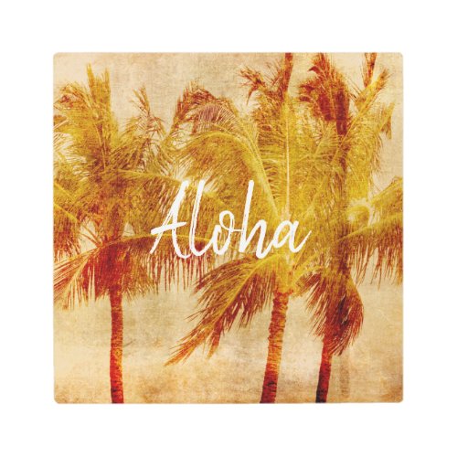 Palm Tree Vintage              Metal Print