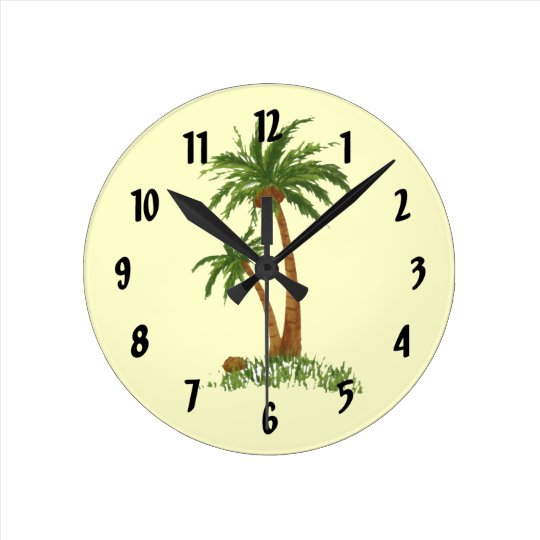Palm Tree Wall Clock