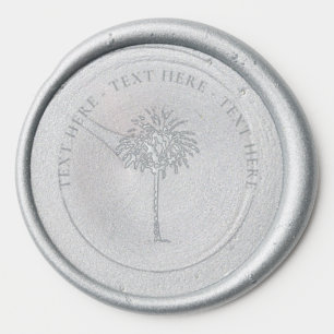 Palm Tree Wax Seal Sticker