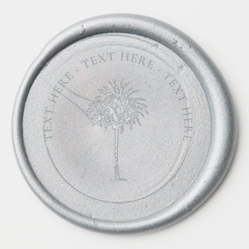 Palm Tree Wax Seal Sticker