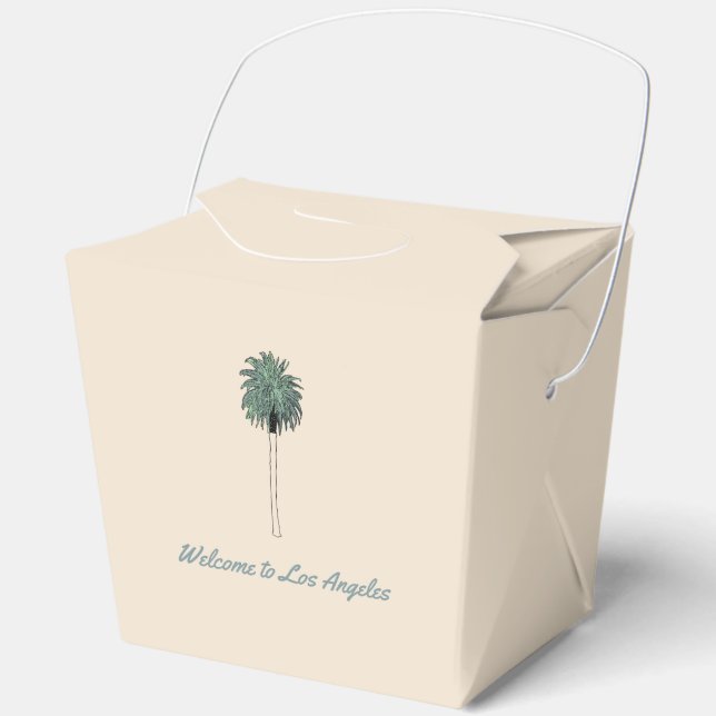 Palm Tree Wedding  Favor Boxes (Front)