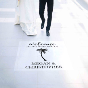 Palm Tree Wedding  Floor Decals