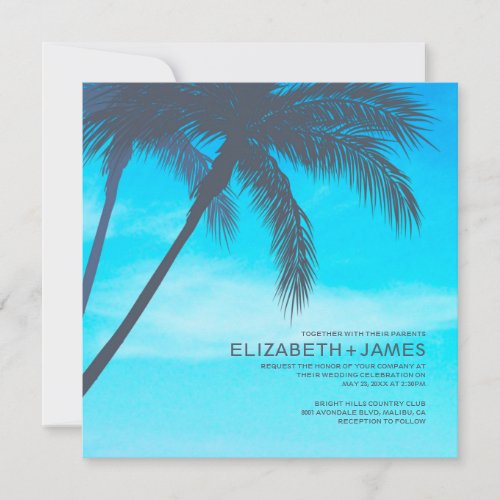 Palm Tree Wedding Invitations